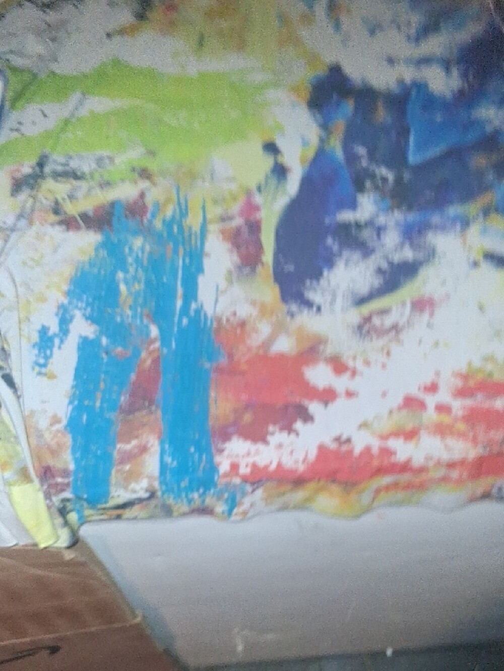 Sole Dione Studio Abstract Paint Splash Tunic Top 1X - Picture 6 of 6